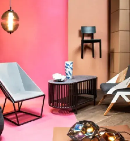 Ambiente creado con las piezas de las marcas que participaron en Design Room