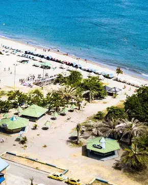 Panoramic photography of Colombia beach
