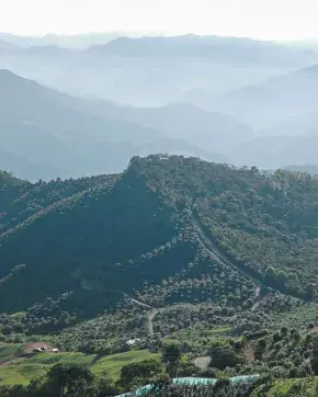 Paisaje con montañas en Colombia